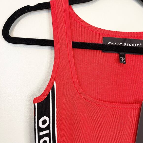 Whyte Studio Women's Red Stretchy Fit Sleeveless Bodycon Midi Dress Size S/M NWT - Picture 7 of 11